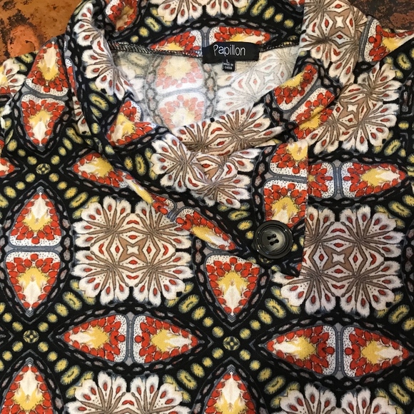 Papillon Button Cowl Neck Sweater Dress - L - Picture 5 of 7